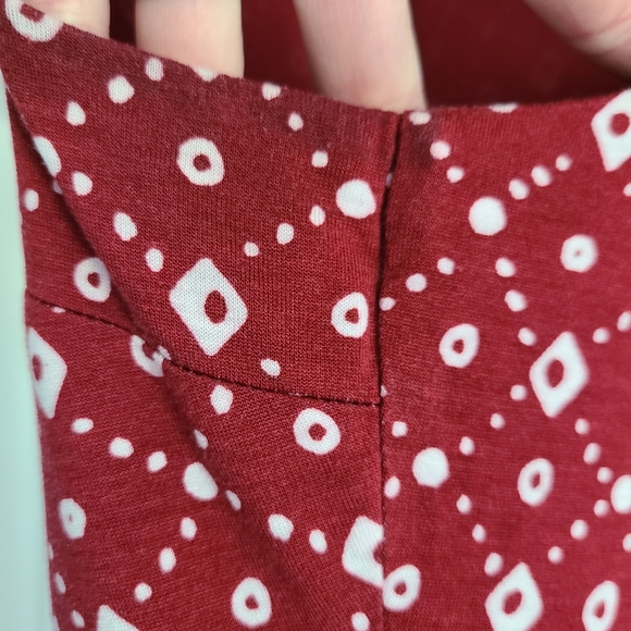 Red/Maroon Loft size medium midi dress - Picture 5 of 6